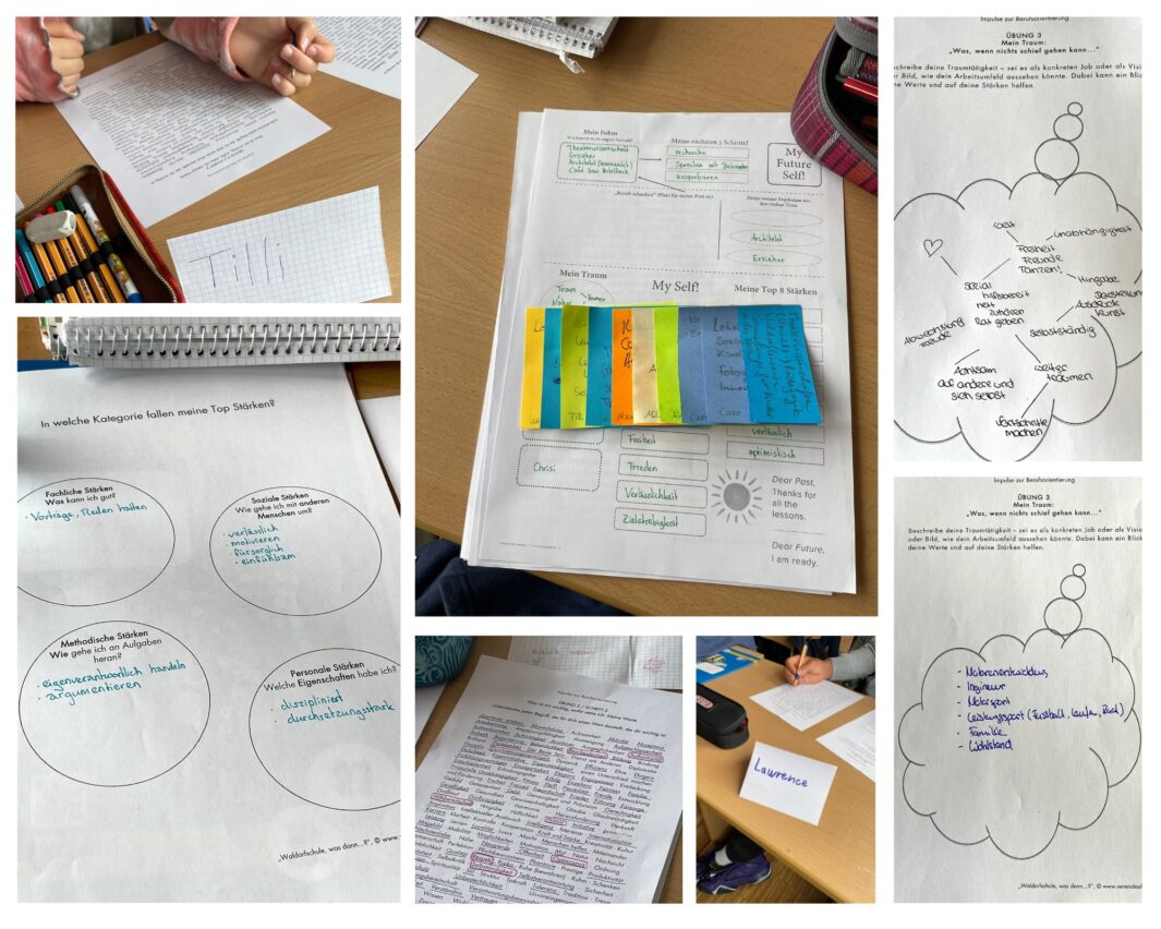 Collage: Workshopreihe Berufsorientierung (11. Klasse)